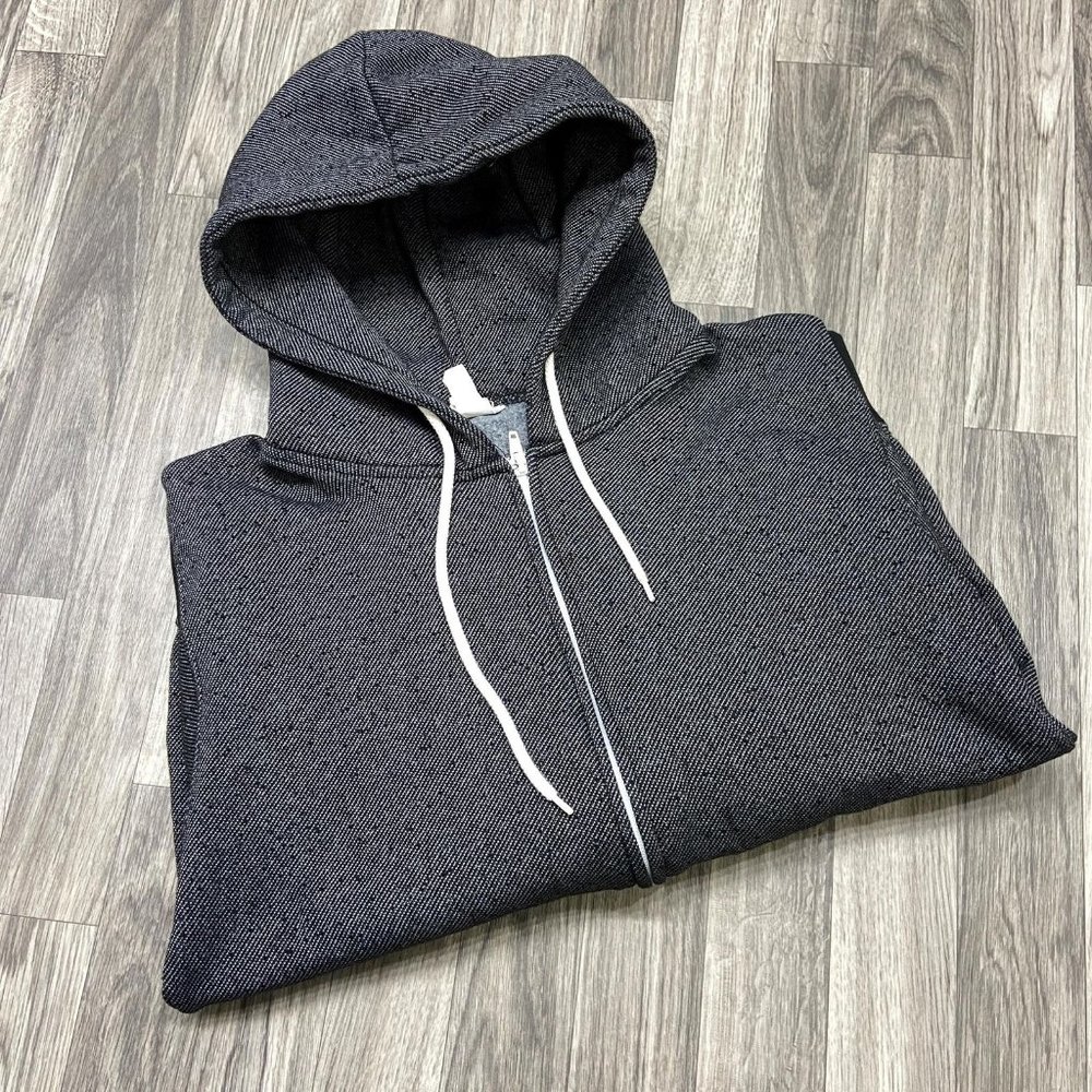 THREE LAYER Dragon Ball Z Graphic Print Zip Grey Sweatshirt Hoodie Men's Small